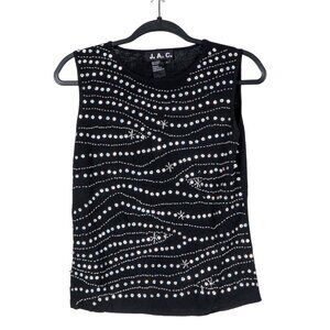J.A.C Black Embellished Tank Top L